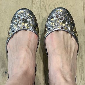 Milagros Pewter Flats